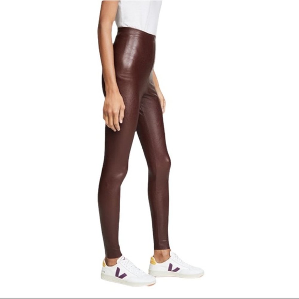 Commando Faux Leather Leggings in Color Oxeblood - Picture 3 of 7